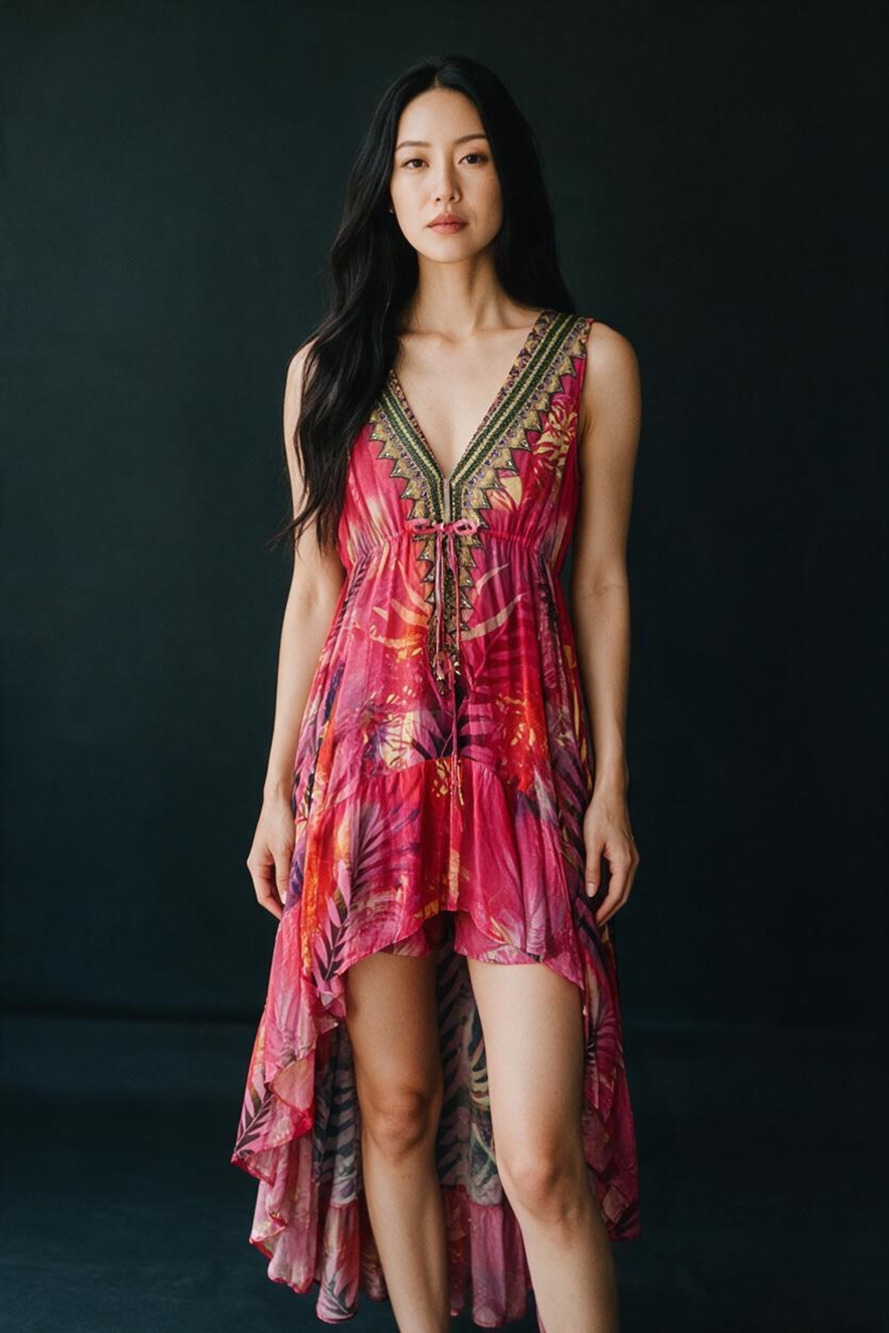 Parides High Low Maxi Dress
